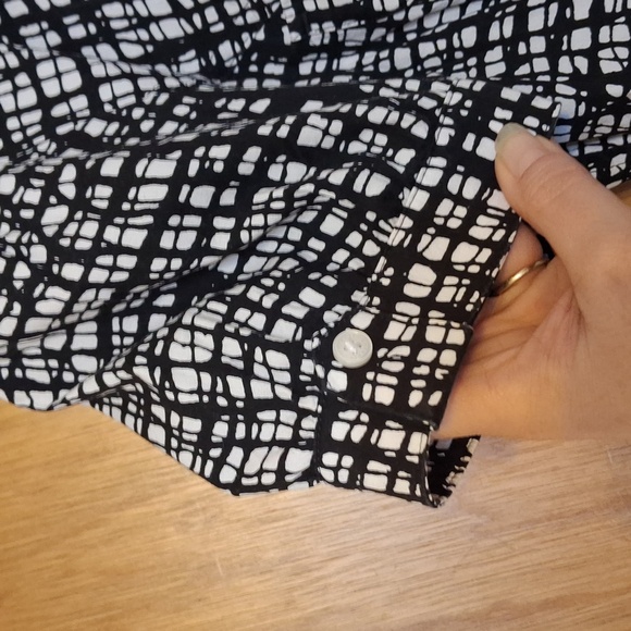 Express V-Neck Button Down Shirt - Picture 2 of 6